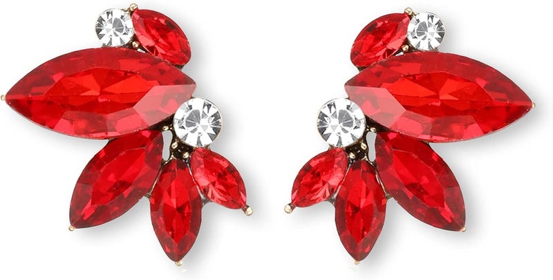 Spiritlele Sparkly Rhinestone Drop Earring Dainty Faux Crystal Earring Studs for Women Wedding Prom Party - Image 1